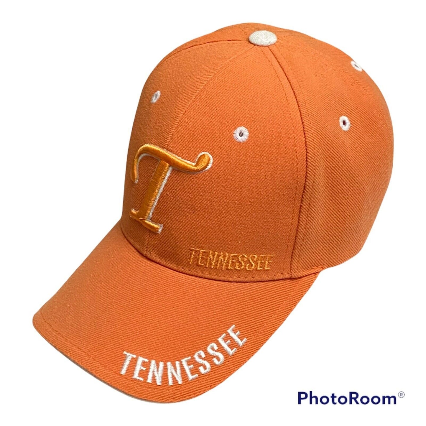 Tennessee Orange & White Embroidered T Spellout  Hat