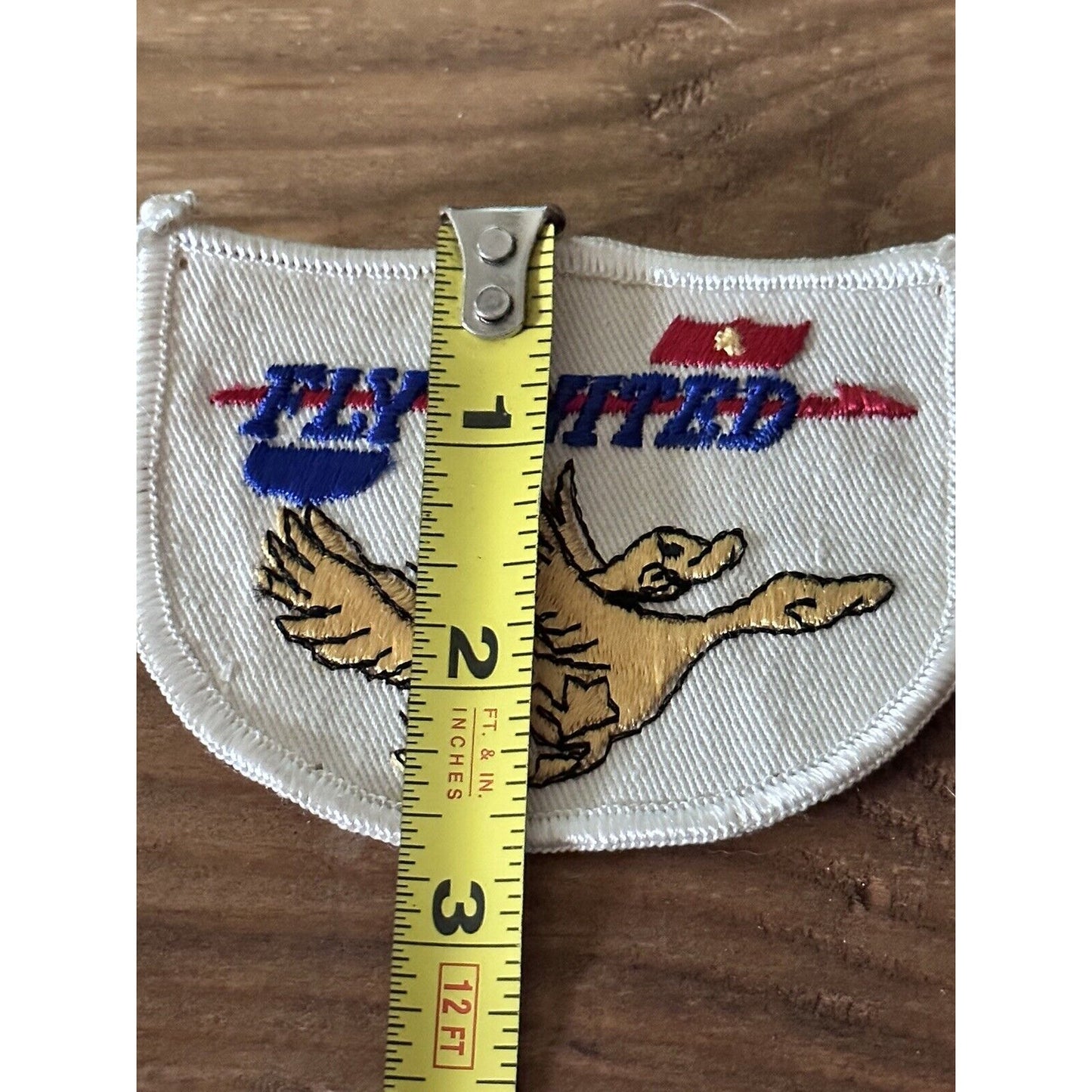 FLY UNITED AIRLINES PLANE 3.5" PATCH IRON ON NOS