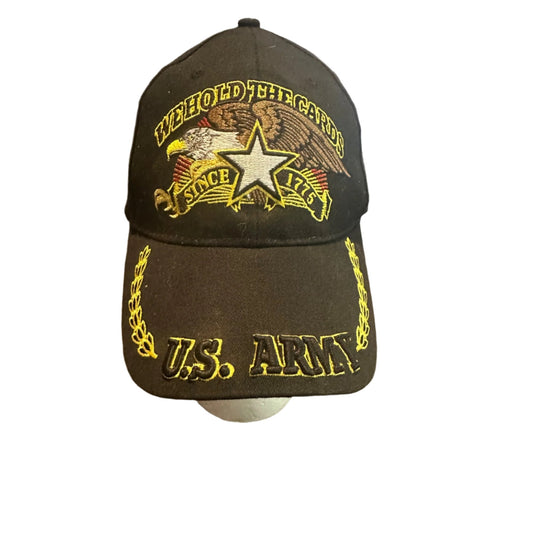 U.S. Army Embroidered Cap We Hold The Cards Since 1775 Eagle Crest Black Adjustable Hat