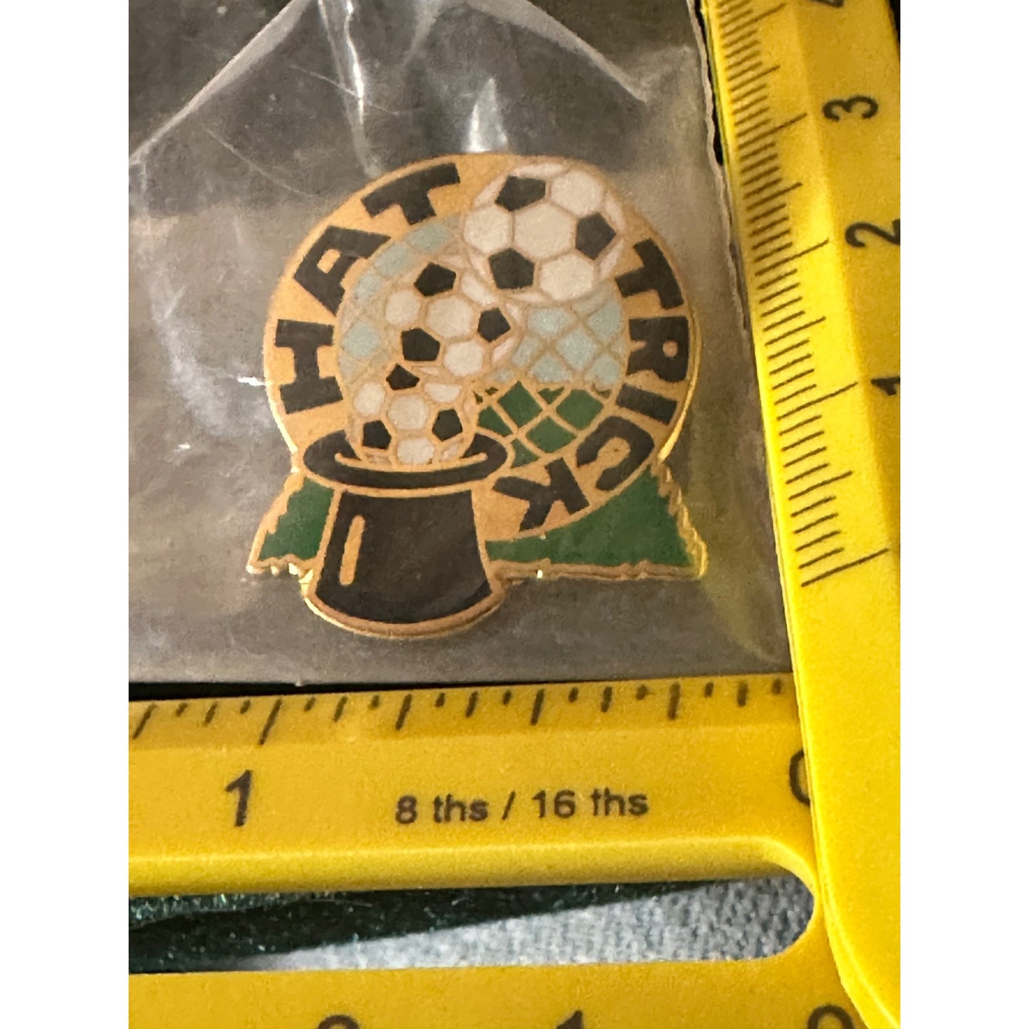 Hat Trick 3 Soccer balls Lapel Pin