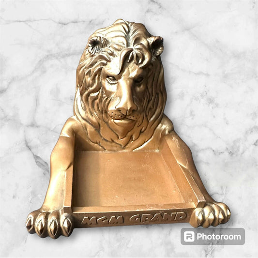 MGM Grand Las Vegas 1998 Lion Coin Tray ?  Ashtray?  Exclusive Desk Accessory