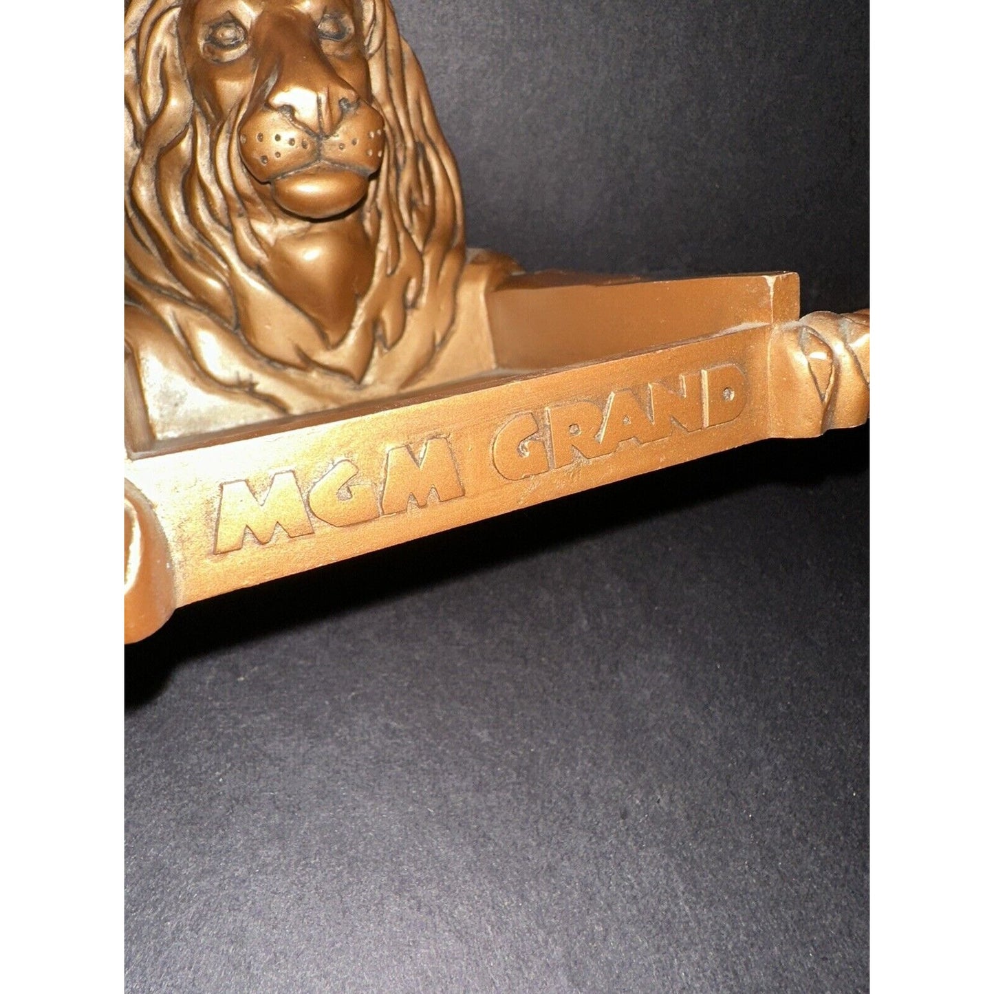 MGM Grand Las Vegas 1998 Lion Coin Tray ?  Ashtray?  Exclusive Desk Accessory