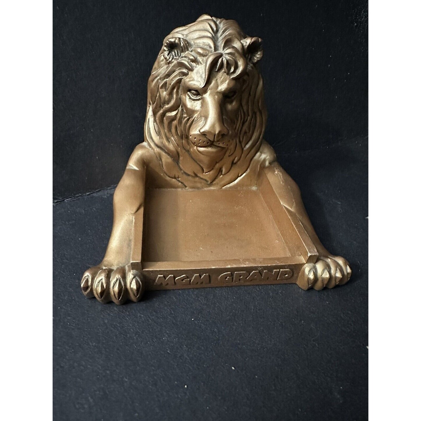 MGM Grand Las Vegas 1998 Lion Coin Tray ?  Ashtray?  Exclusive Desk Accessory