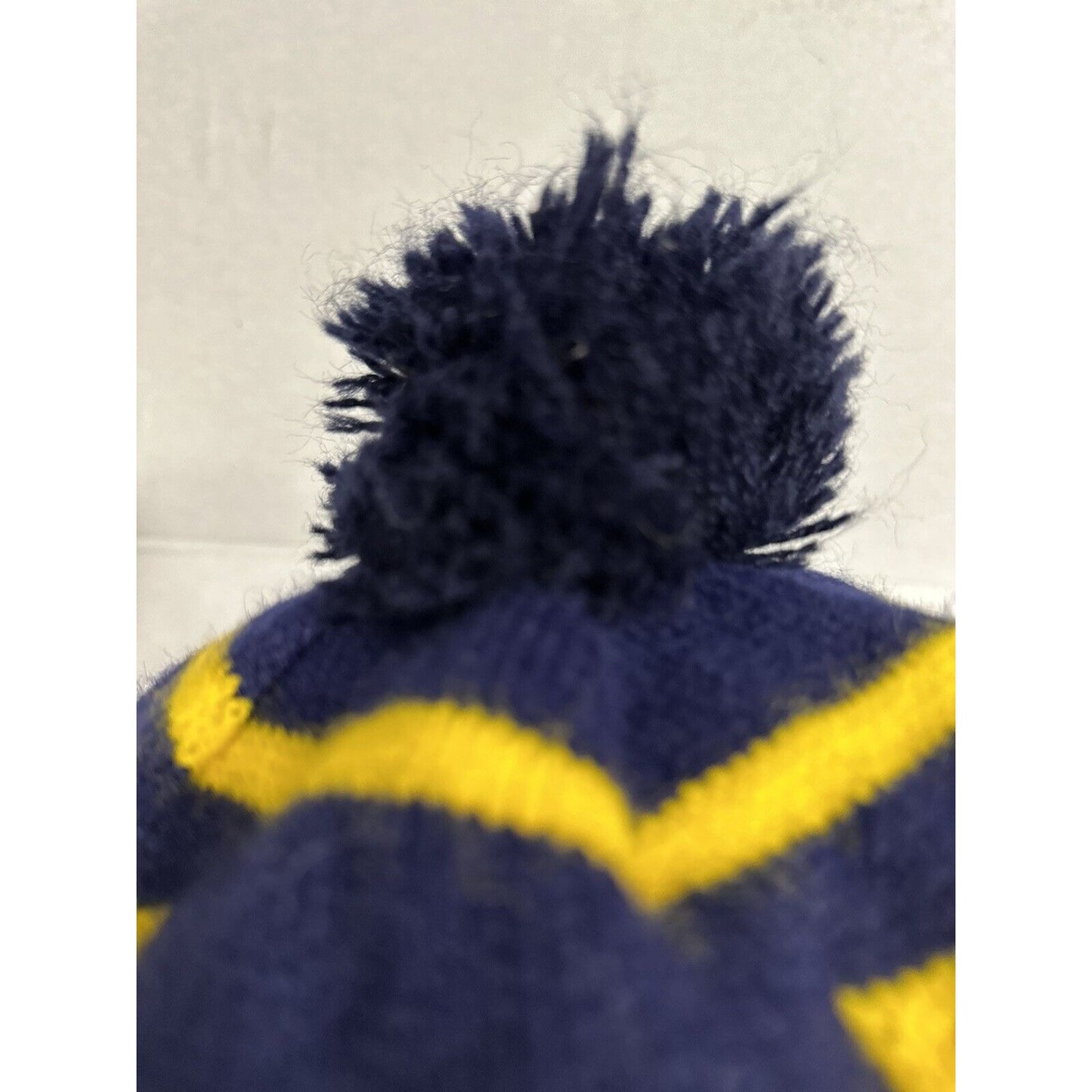 Michigan Wolverines Go Blue Gold Acrylic Pompom Beanie Beret Winter Hat Cap