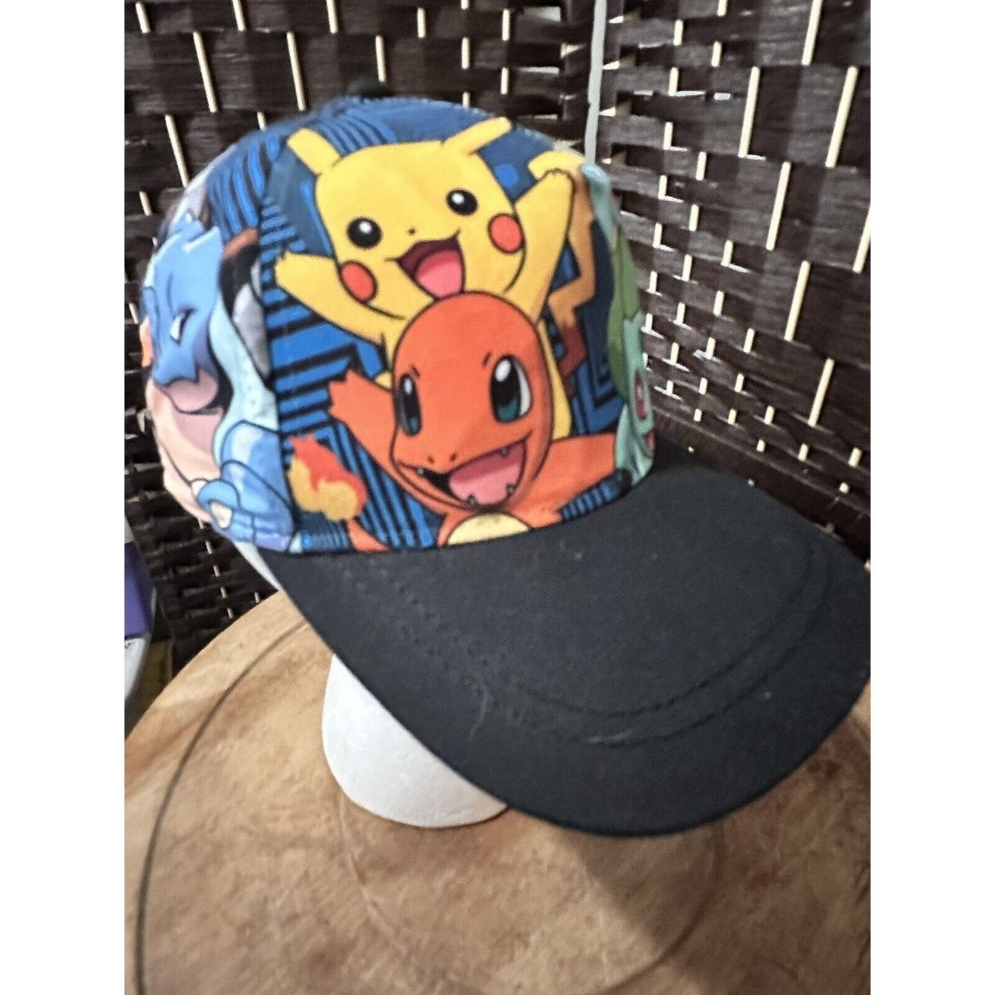 Pokemon All Over Snapback Baseball Cap Hat YOUTH Size Cartoon Charizard Pikachu