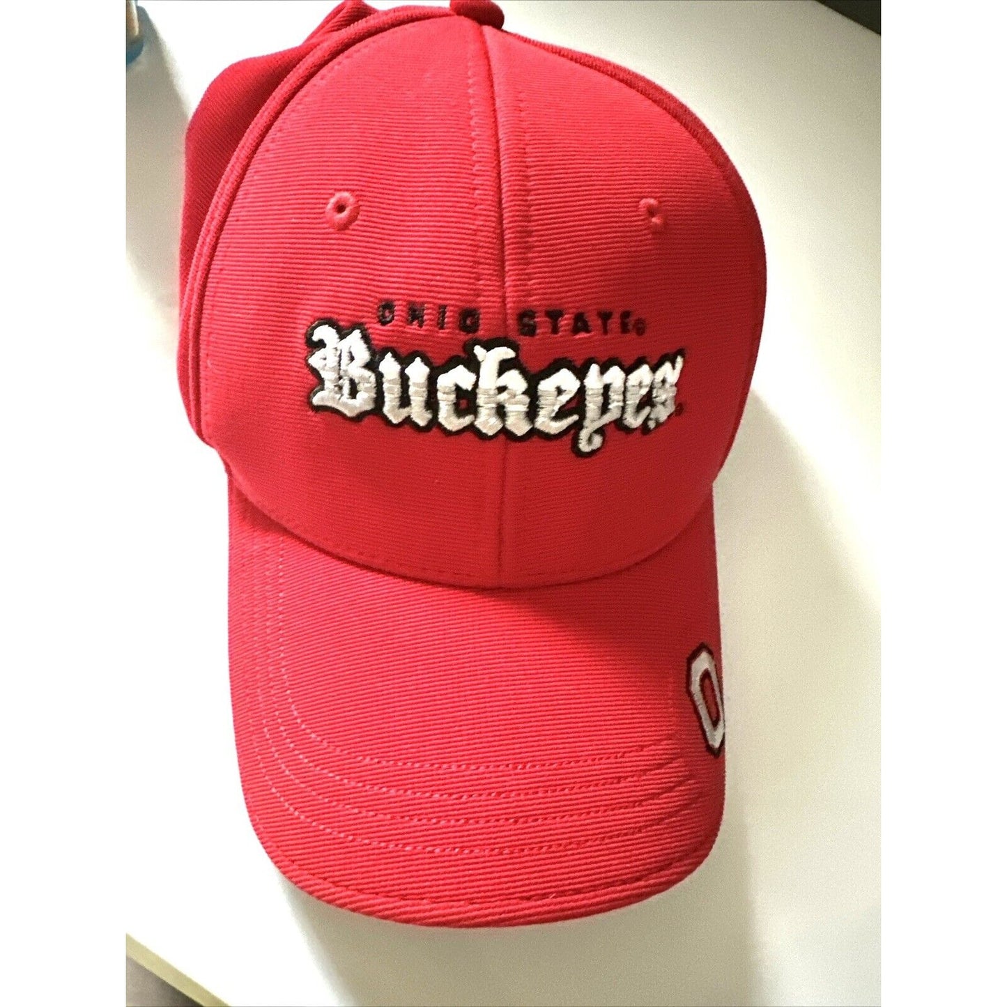 Ohio State University Buckeyes Hat Adjustable Script Spelled Out RED Football