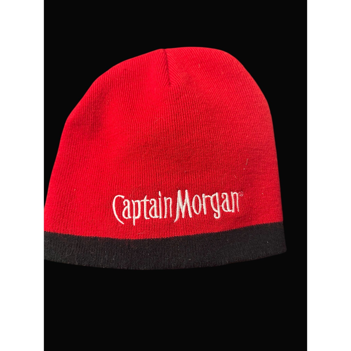 Captain Morgan Red & Black Acrylic Beanie Hat By 3 Strikes Activation