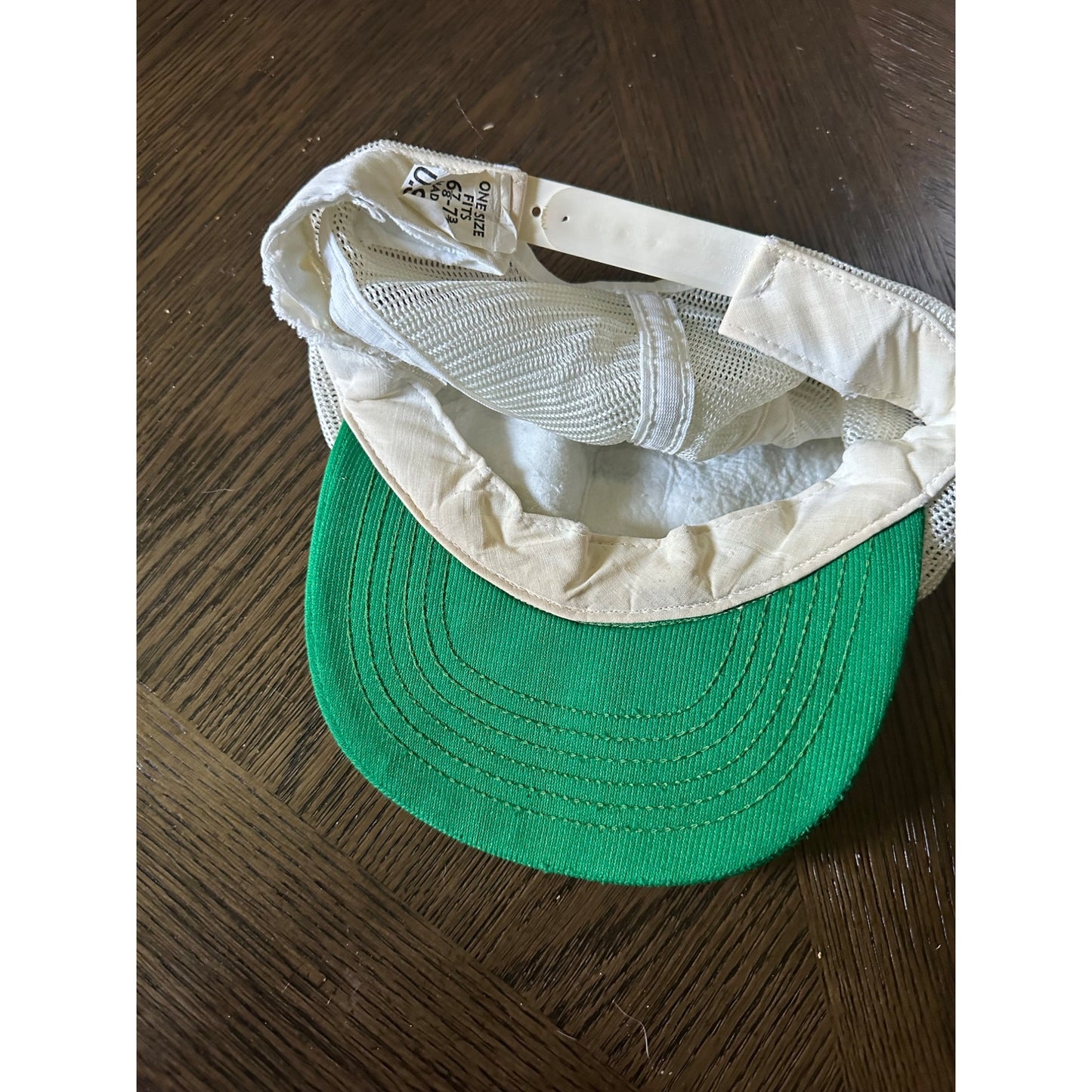 Spartans Mesh Trucker Hat Green & White One Size Fits 6 7/8 - 7 3/4 Snapback Made In USA