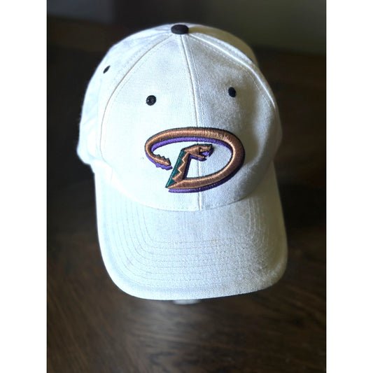 Diamondbacks MLB Hat By Twins Enterprise Inc White Adjustable Genuine Merchandise vintage