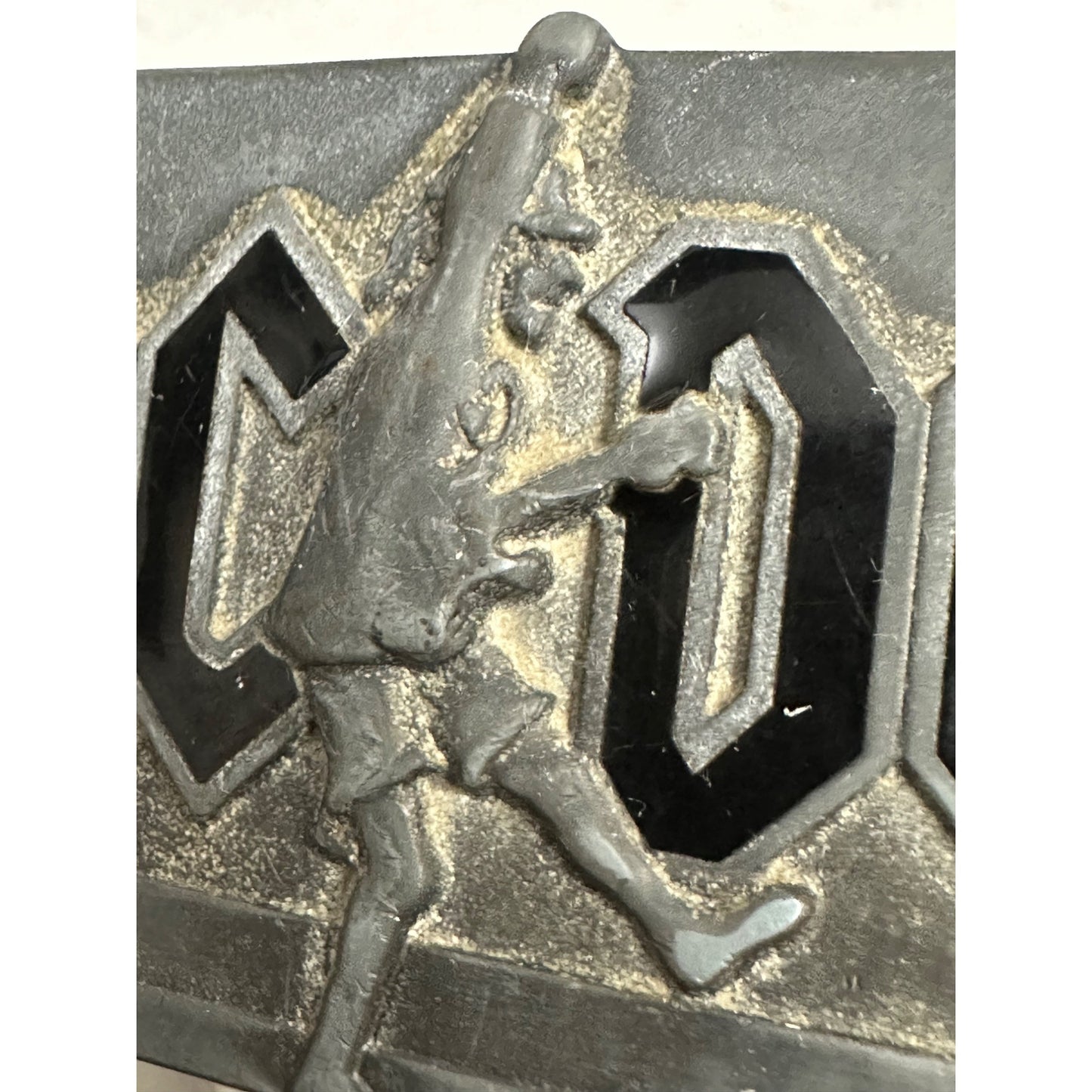 AC/DC Belt Buckle With Leather Strap