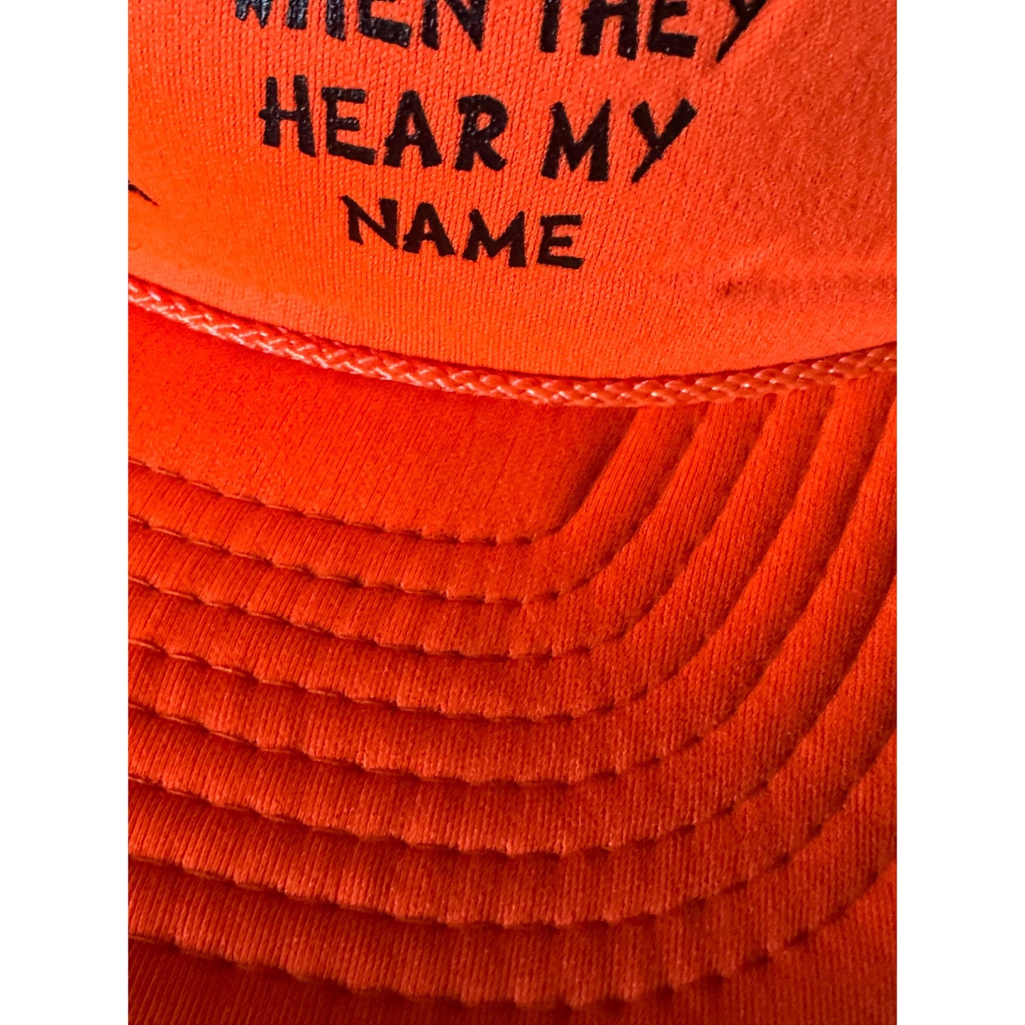 Blaze Orange hunting novelty Deer "Tremble" Snapback Hat