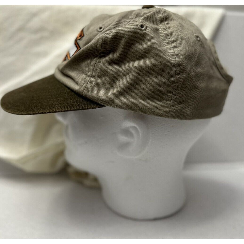 Harley Davidson America Needle Khaki Brown Hat Official Vintage