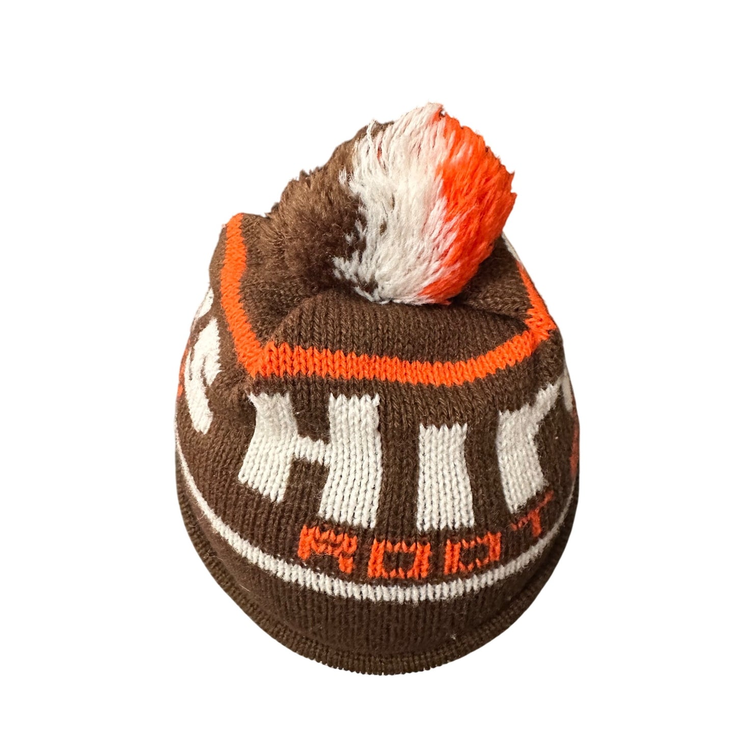 Hires Root Beer Knit Pom Beanie Hat Brown/Orange