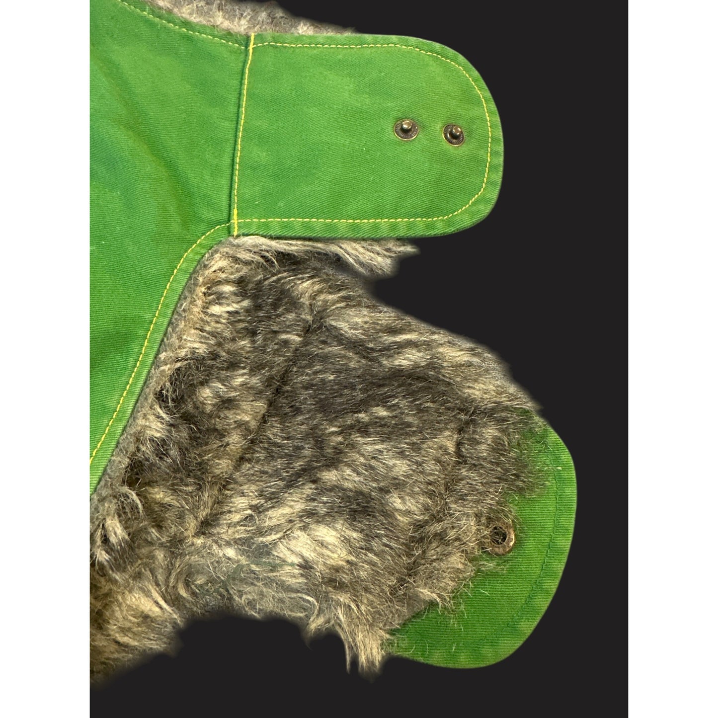 John Deere Green Trapper Hat With Faux Fur Lining & Ear Flaps