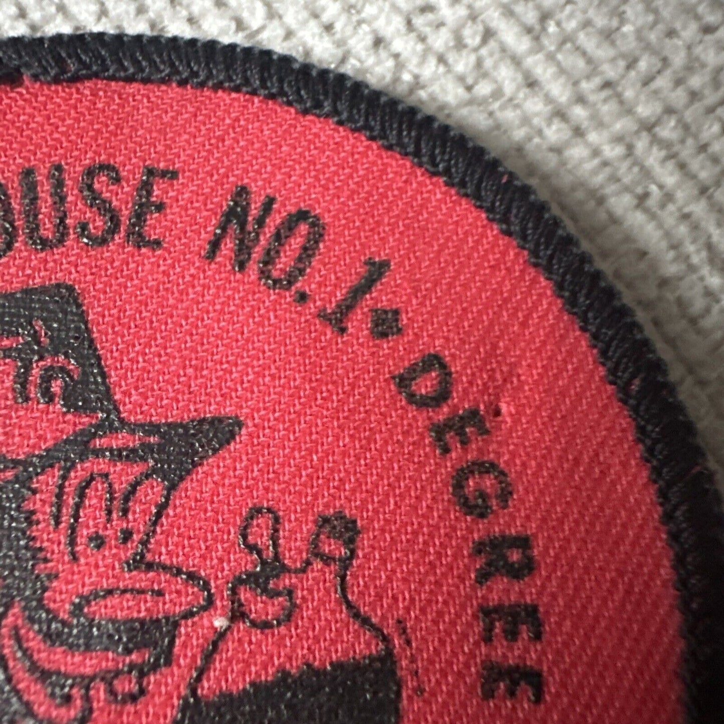 Outhouse No 1  Hillbilly Degree Clan 55 Red Black Moonshine Patch