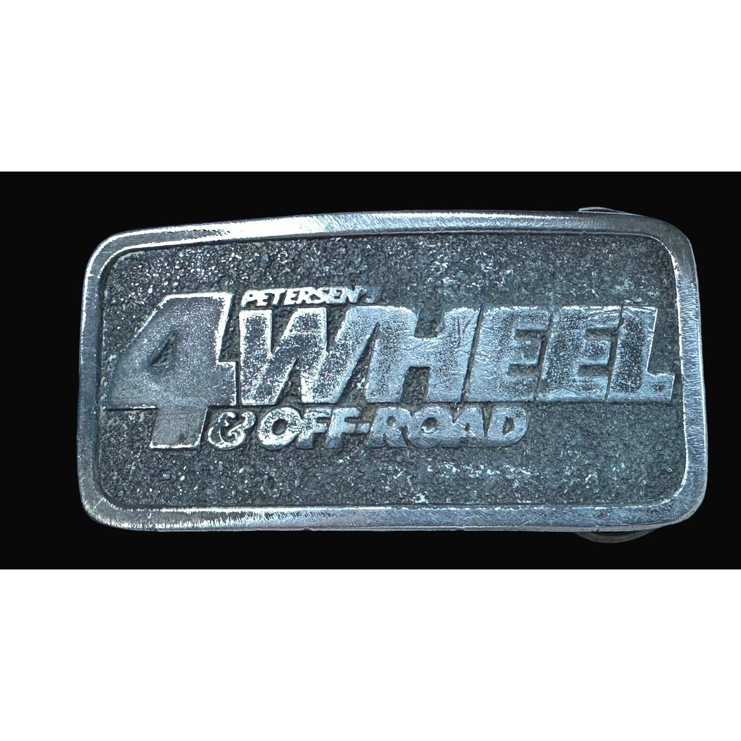 Peterson 4 Wheel & Off-Road Belt Buckle 1981 Vintage Metal