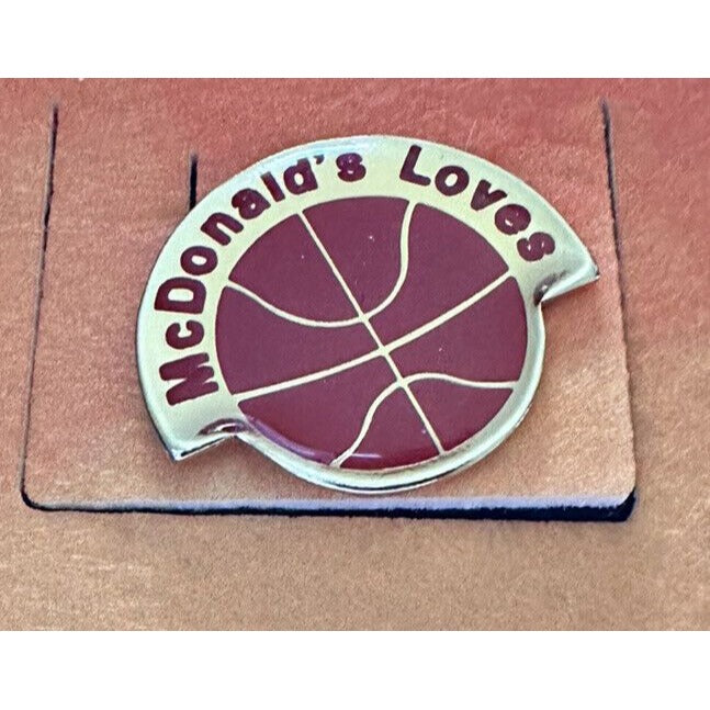 McDonald’s loves Basketball Lapel Pin mc donalds