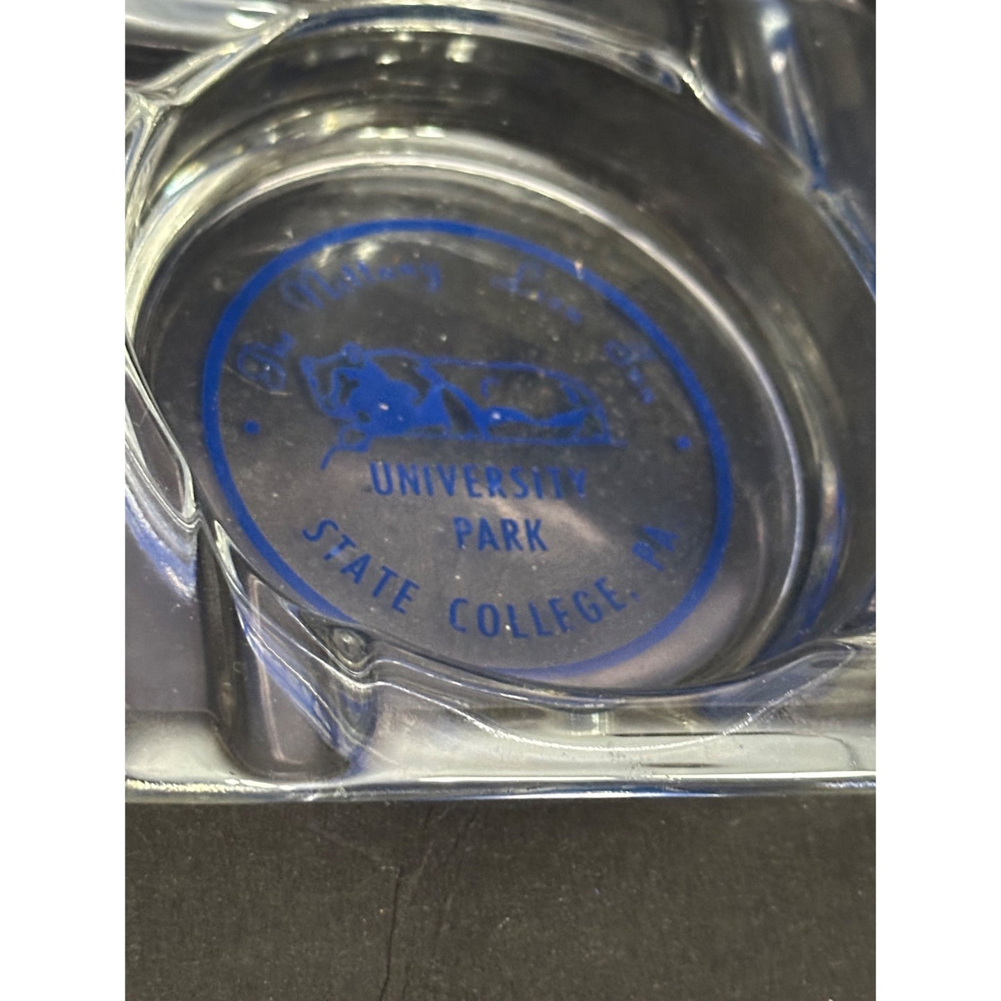 The Nittany Lion Inn University Park State College PA Glass Ashtray vintage