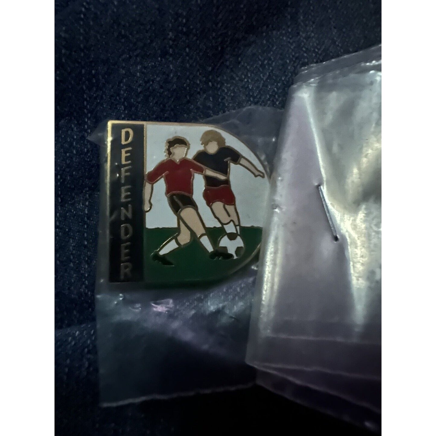 SOCCER FAN DEFENDER PIN, Futball Fans Enamel Lapel PIN Trader