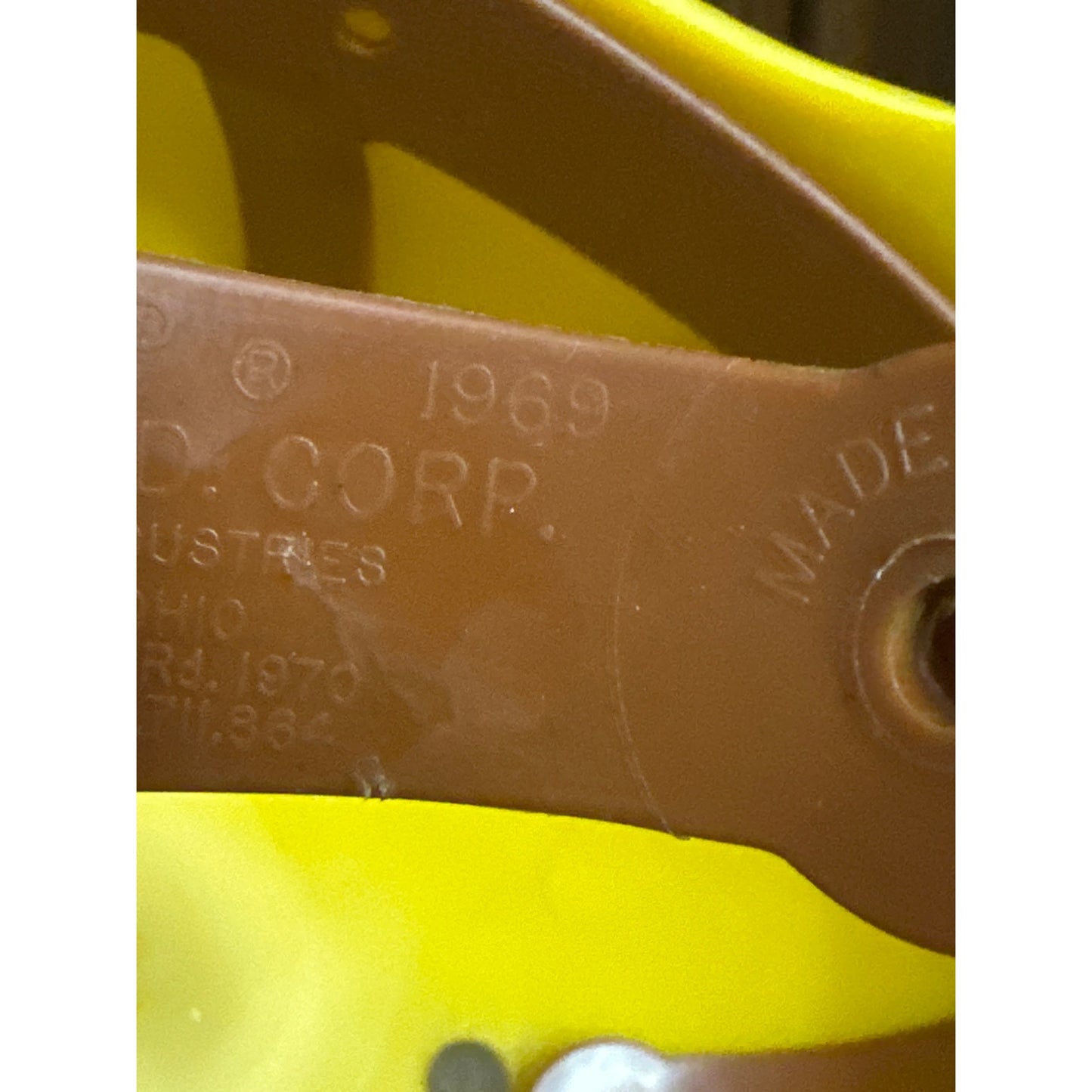 1969  Pittsburgh Pirates Yellow & Black Plastic Souvenir Helmet Adjustable Strap