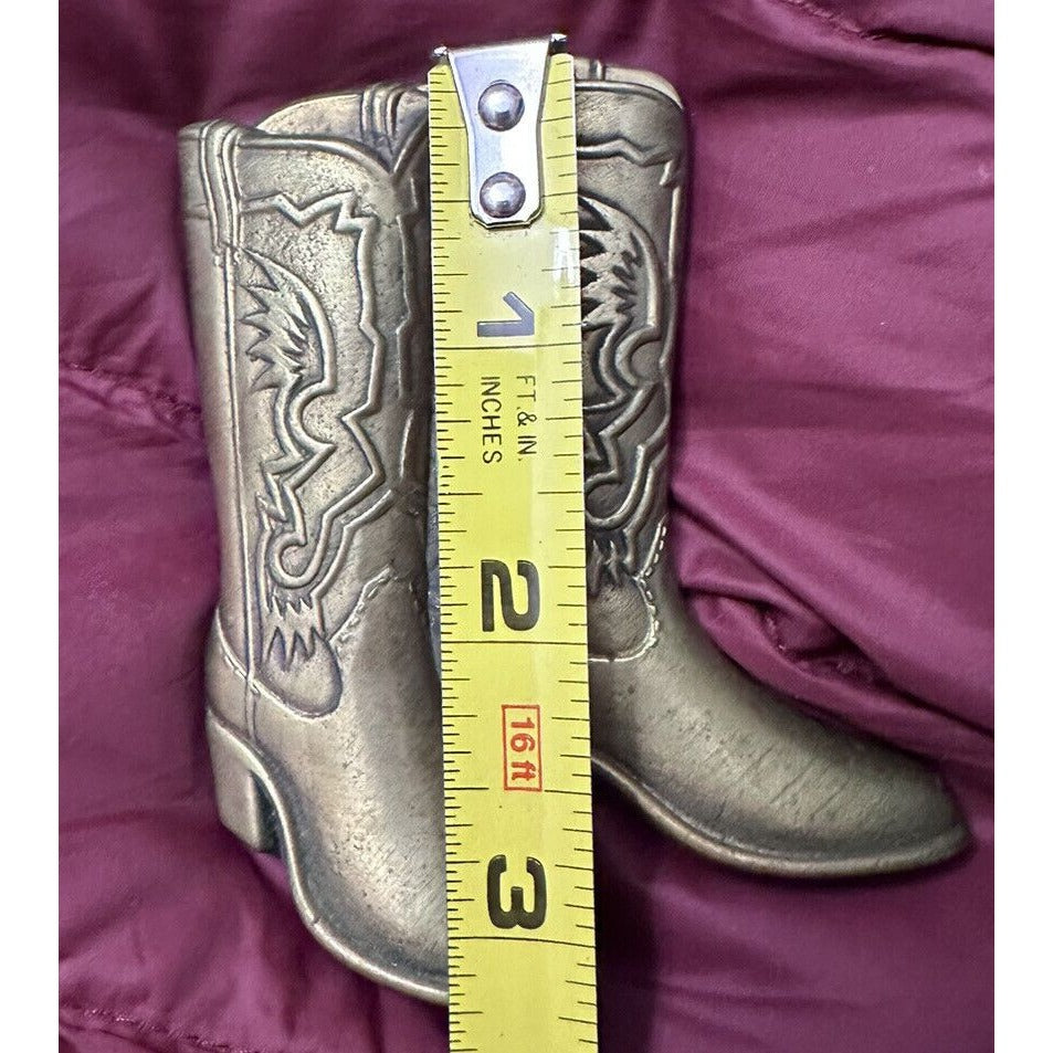 1979 BBB Baron Buckle Solid Bras Cowboy Boots Belt Buckle 6121 Taiwan