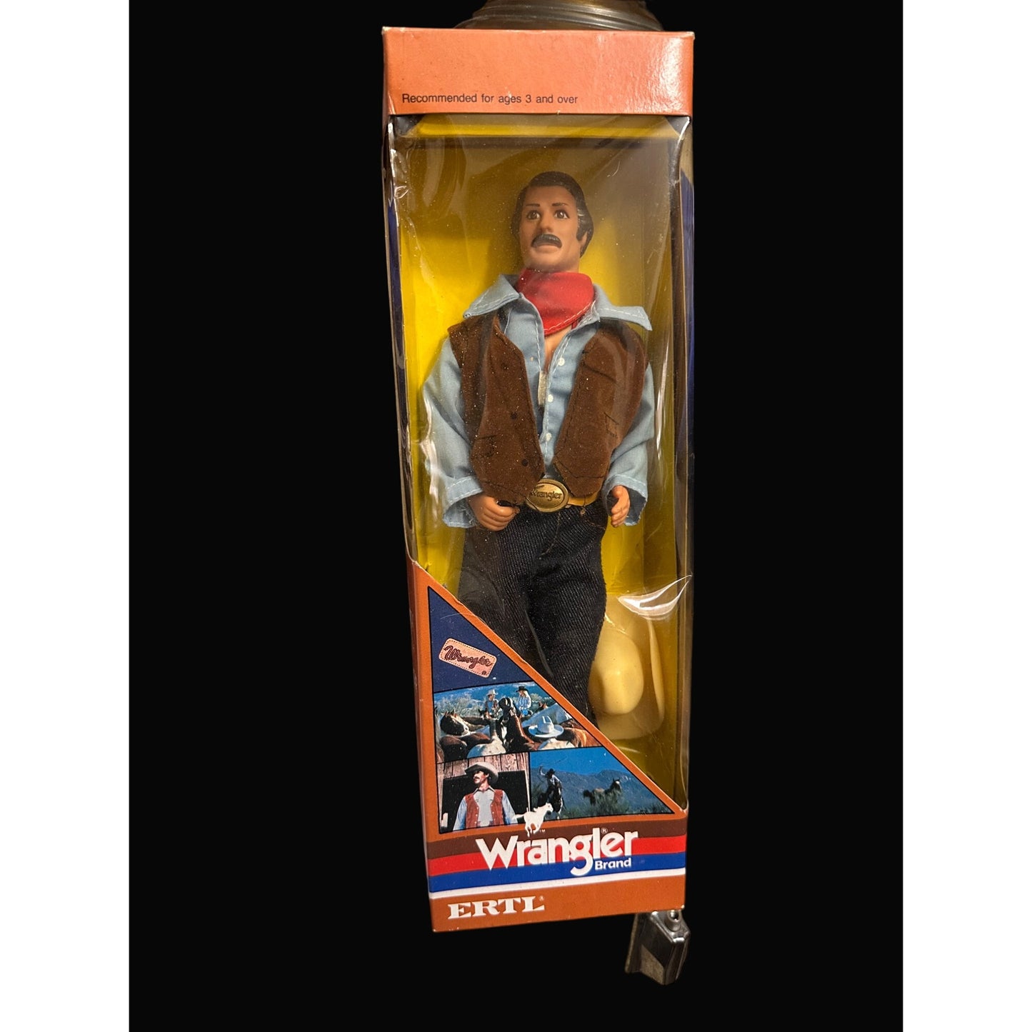 ERTL Wrangler Brand 11.5" Cowboy Doll In Western Wear Collectible Box