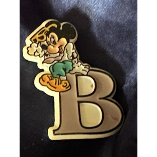 Disney Monogram Mickey Alphabet Letter B Initial Pin