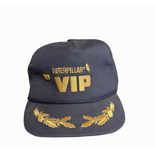 Caterpillar VIP Adjustable Navy Hat With Gold Embroidery & Laurel Accent + Pin