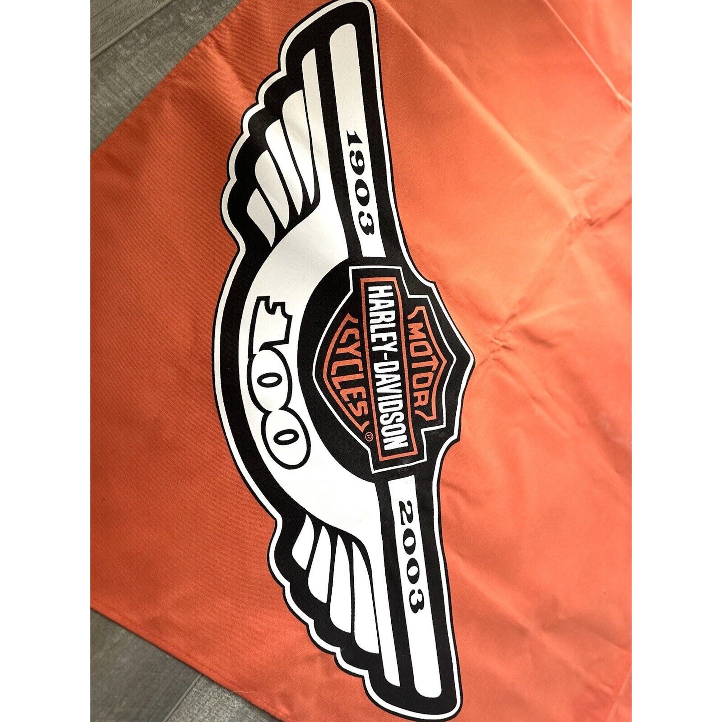 Harley-Davidson very rare 100th Anniversary Dealer Banner flag & Tablecloth 54"