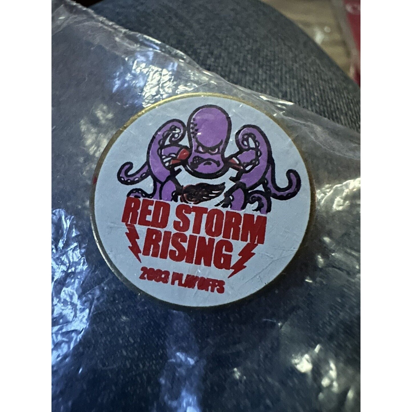 DETROIT RED WINGS AL THE OCTOPUS MASCOT RED STORM COLLECTOR PIN 2003 Playoffs