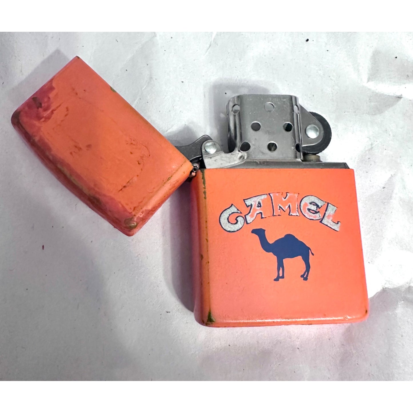 Camel Zippo Lighter Orange "Camel" Logo Collectible Bradford PA USA