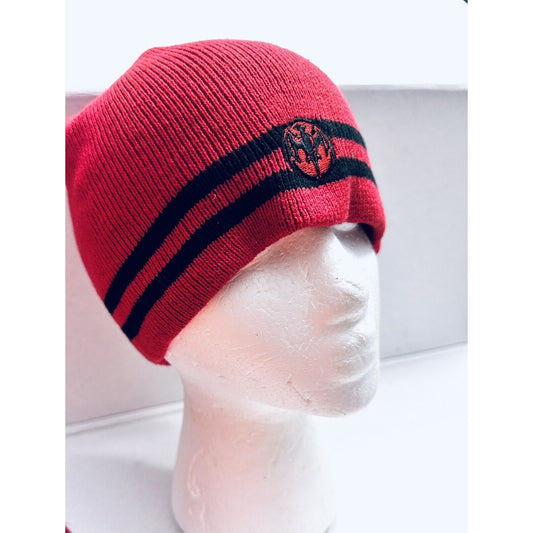 Bacardi Together Rum Bat Knit Winter Beanie Hat Skull Cap Red Black Cotton