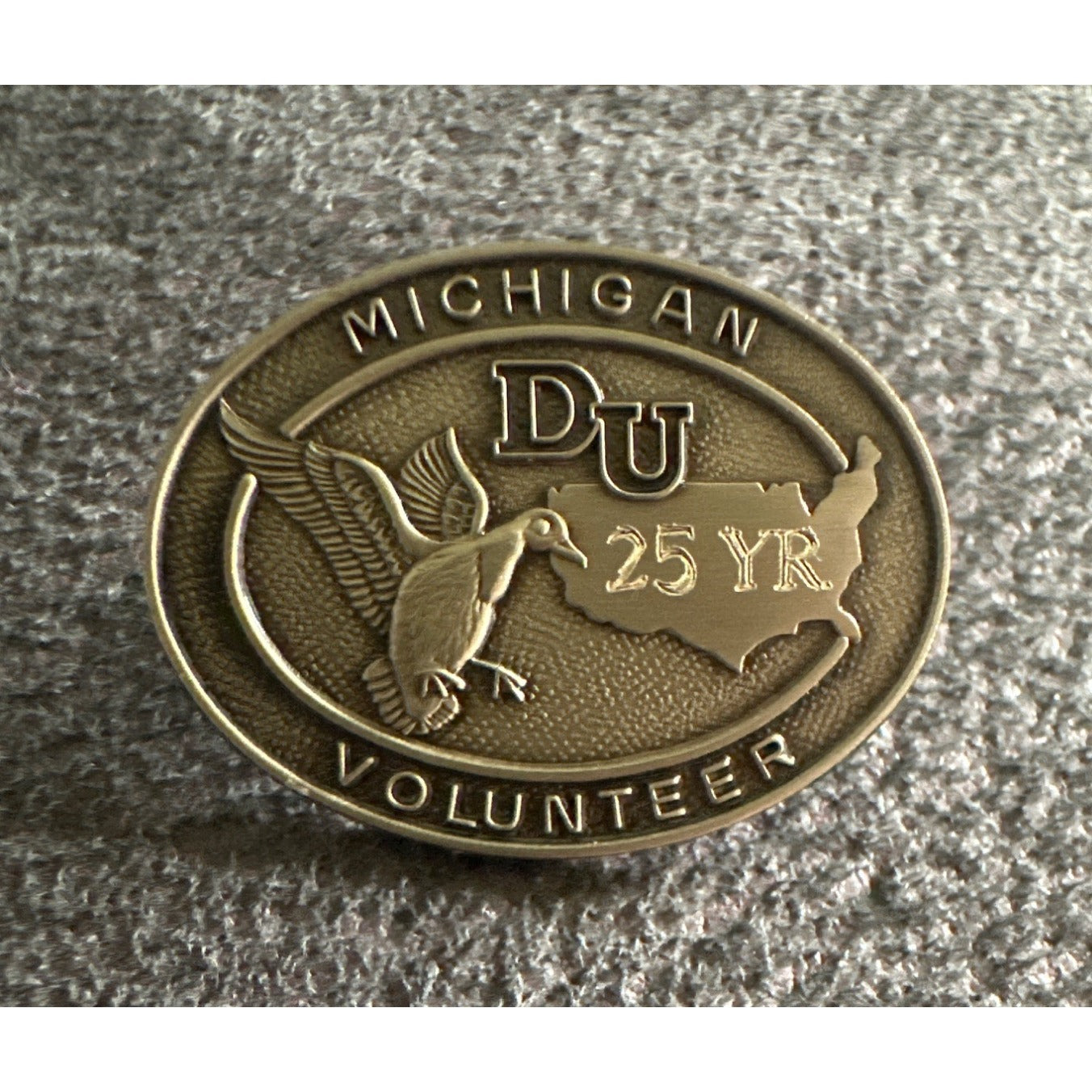 Ducks Unlimited 25 Year Volunteer Pin Badge Michigan