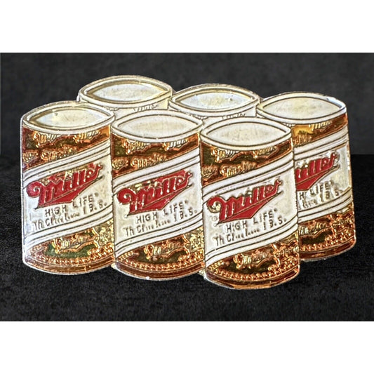 Miller High Life 6 Pack Cans Hat Lapel Pin Pinback