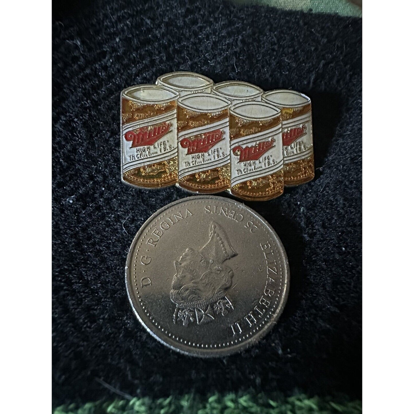 Miller High Life 6 Pack Cans Hat Lapel Pin Pinback