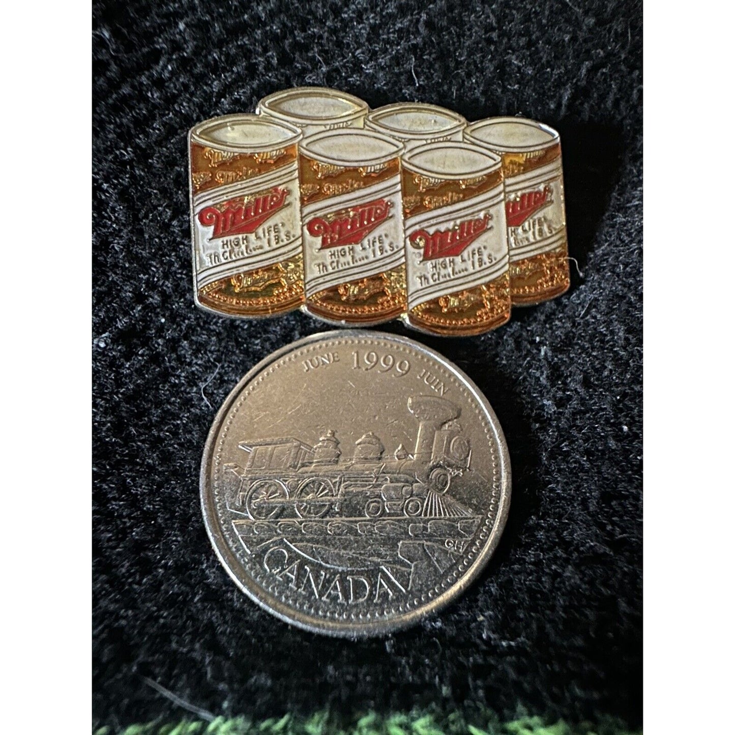 Miller High Life 6 Pack Cans Hat Lapel Pin Pinback