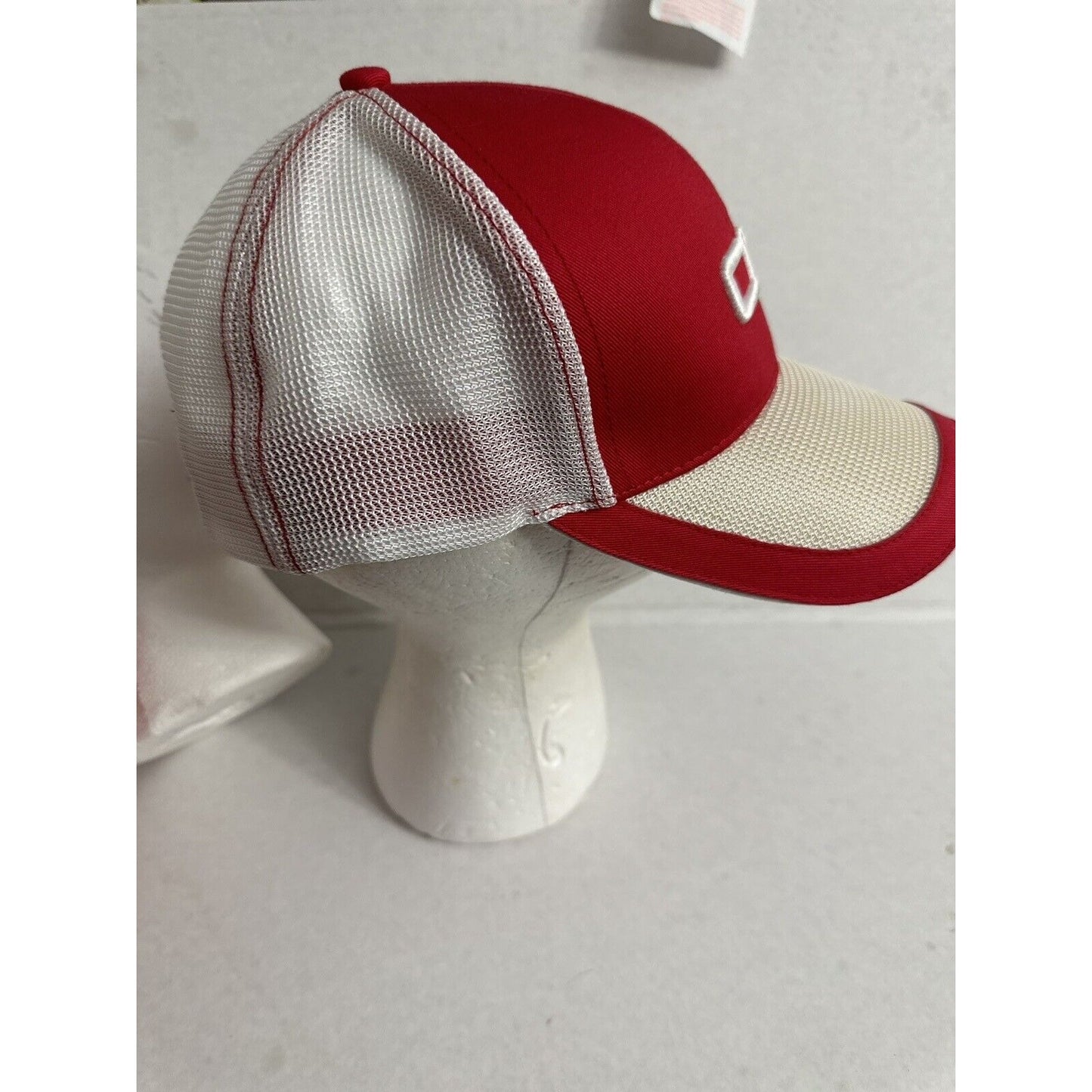 CN Railroad Cap Hat Embroidered Red White Mesh Adjustable Canadian National