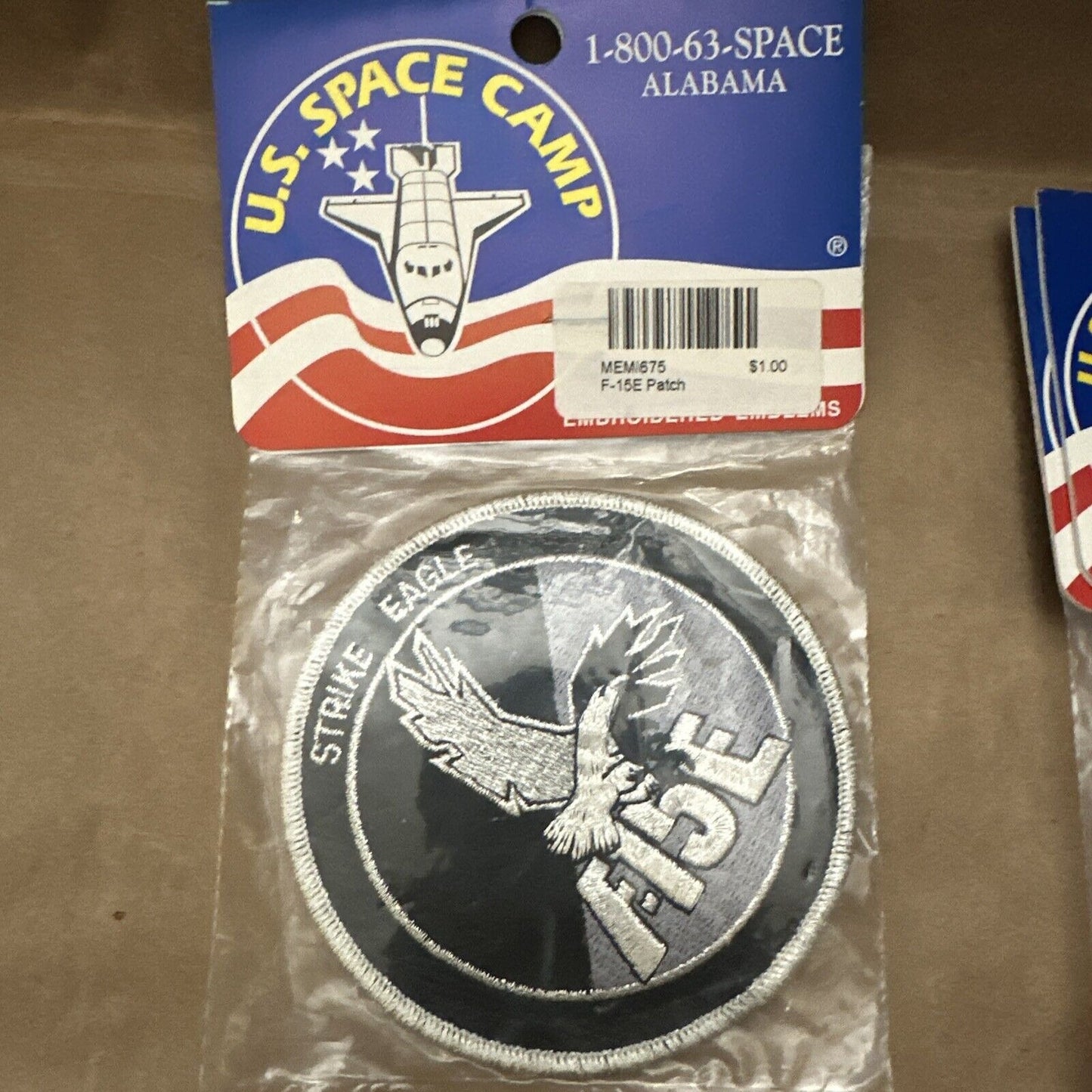 US Space Camp Emblem Patch 4 Inch NEW Embroidered STRIKE EAGLE F-15E