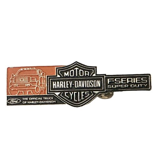 HARLEY DAVIDSON MOTORCYCLE & FORD F SERIES SUPER DUTY TRUCK COLLECTIBLE PIN.