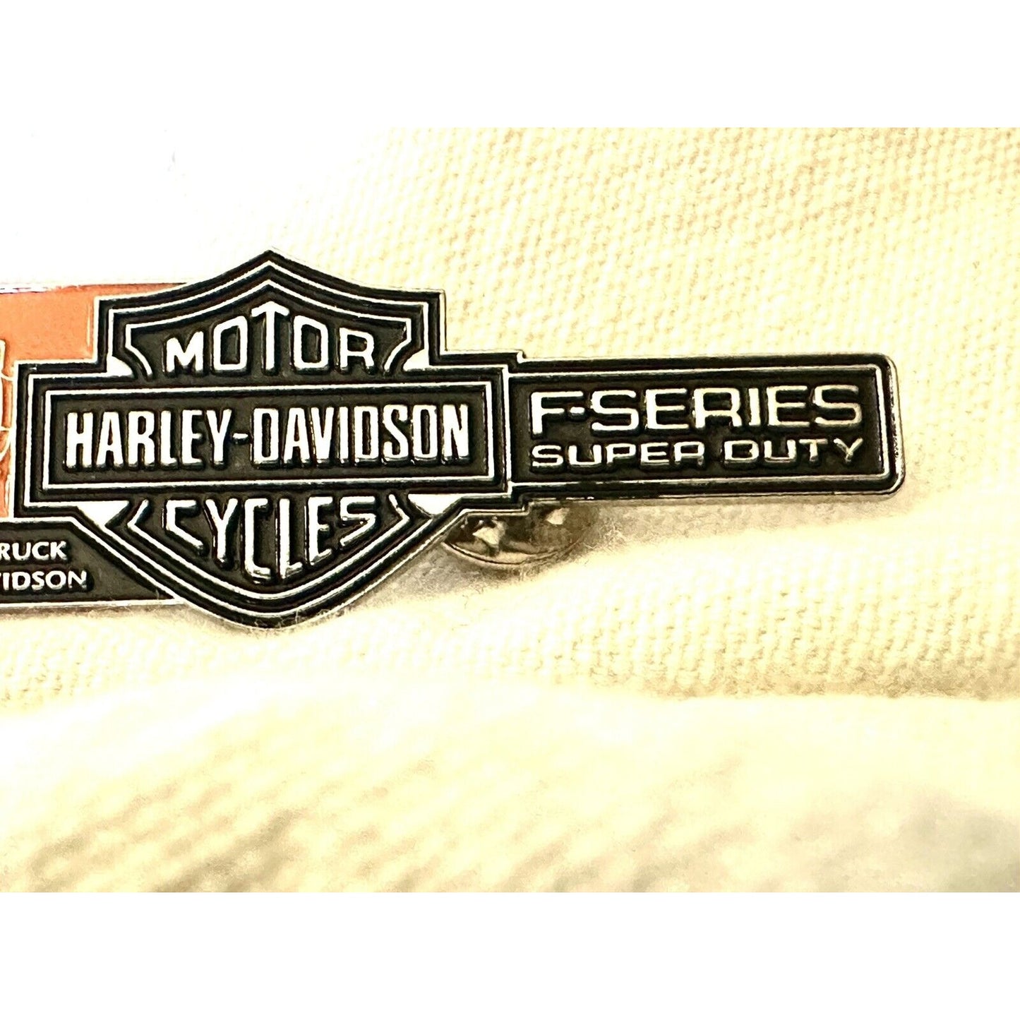 HARLEY DAVIDSON MOTORCYCLE & FORD F SERIES SUPER DUTY TRUCK COLLECTIBLE PIN.