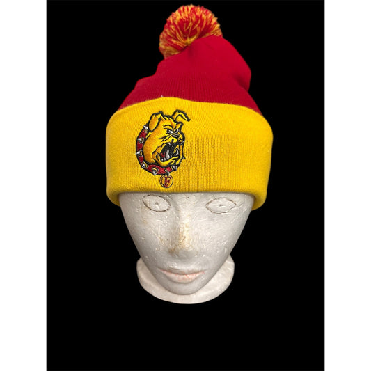 Ferris State Bulldogs Red & Yellow Pom-Pom Beanie By Top Of The World