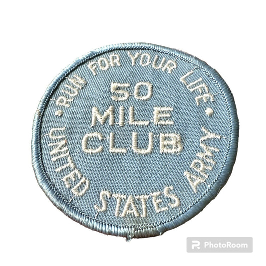 Army Run For Your Life 50 Mile Club Vintage Jacket Patch United States Military