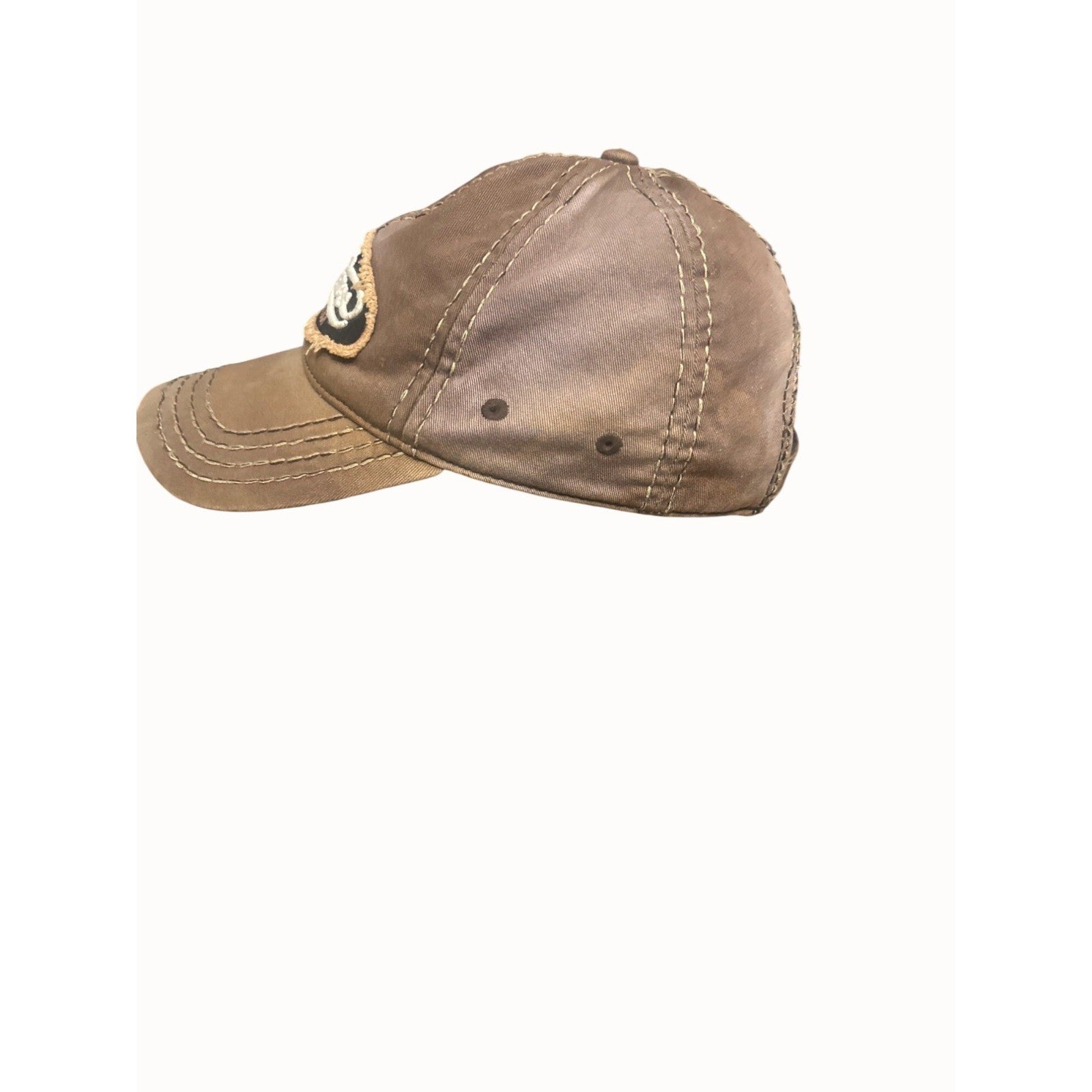 Mathews Solocam Brown Distressed Baseball Cap Hat Adjustable Strap Cotton One S