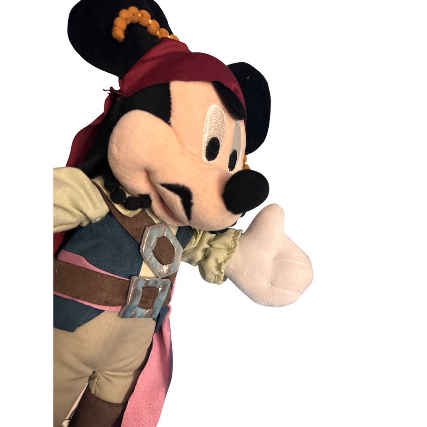 Pirate Jack Sparrow  Mickey Mouse Plush Stuffed Toy Disney Parks