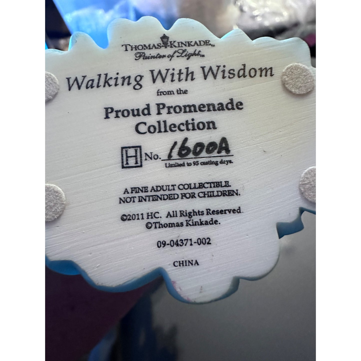 Thomas Kinkade "Walking With Wisdom" Figurine Proud Promenade Collection Limited Edition Adult Collectible