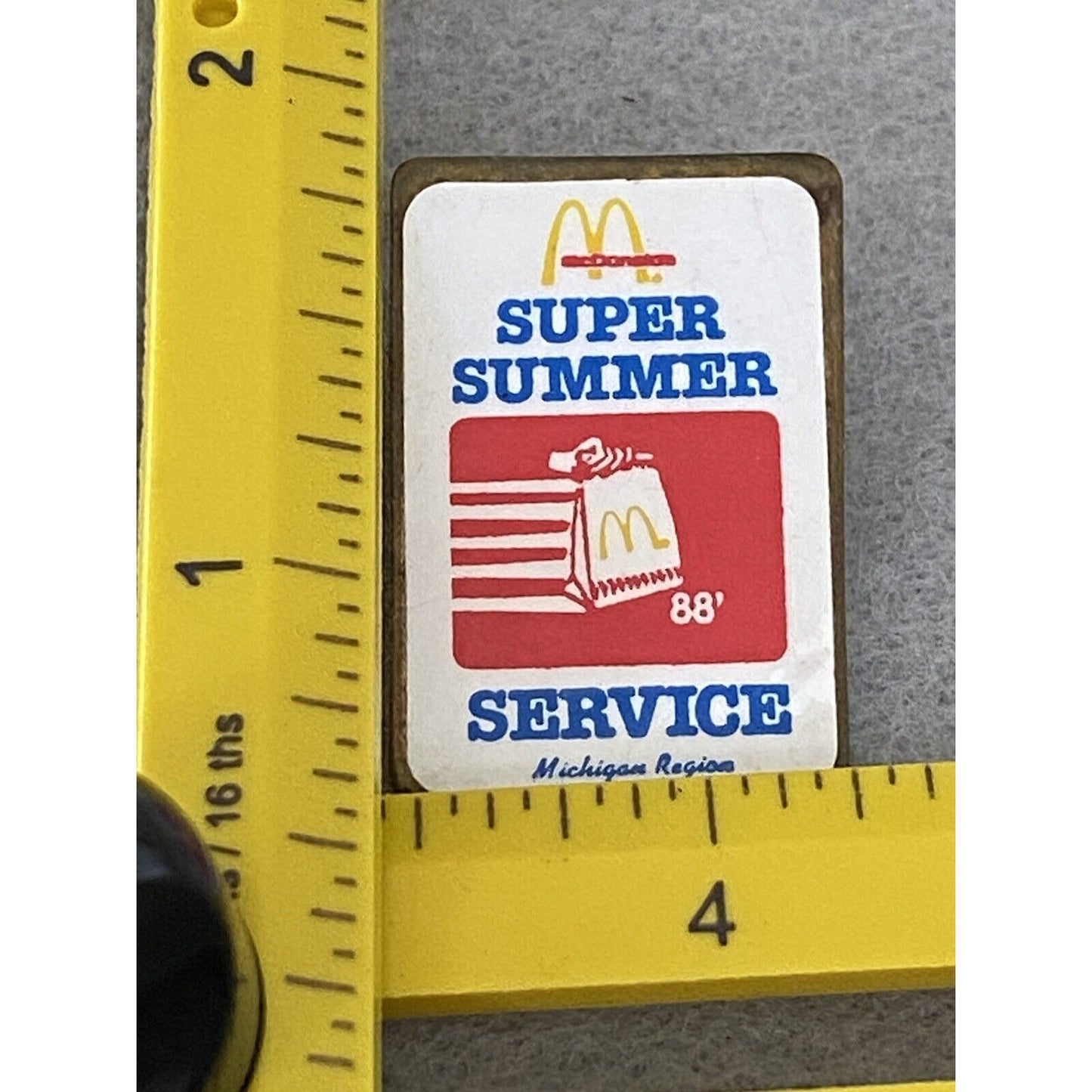 McDonald's Employee Issued Pin Super Summer Service 1988 Michigan Region 2 Pins