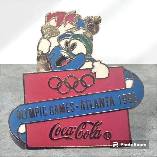 Atlanta 1996 Olympic Games Georgia Mascot Izzy Coca-Cola Hat or Lapel Pin Coke