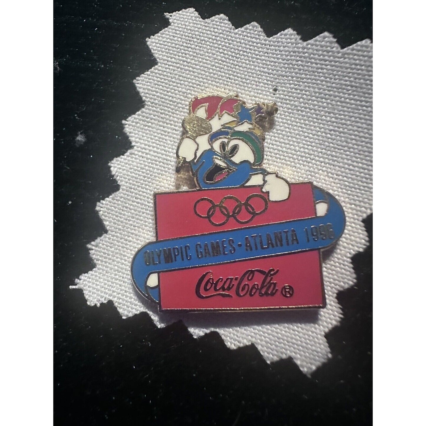 Atlanta 1996 Olympic Games Georgia Mascot Izzy Coca-Cola Hat or Lapel Pin Coke