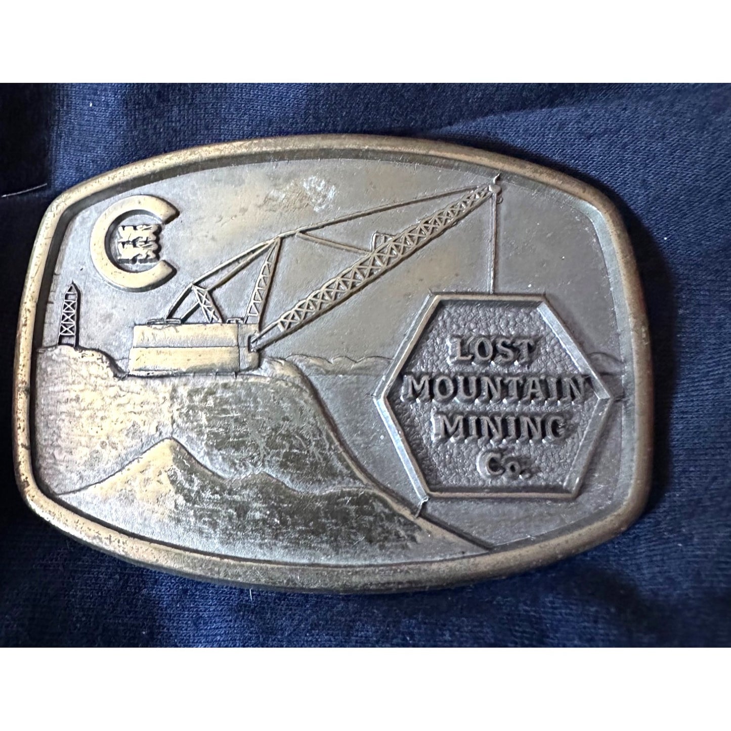 Lost Mountain Mining Co. Solid Brass Belt Buckle