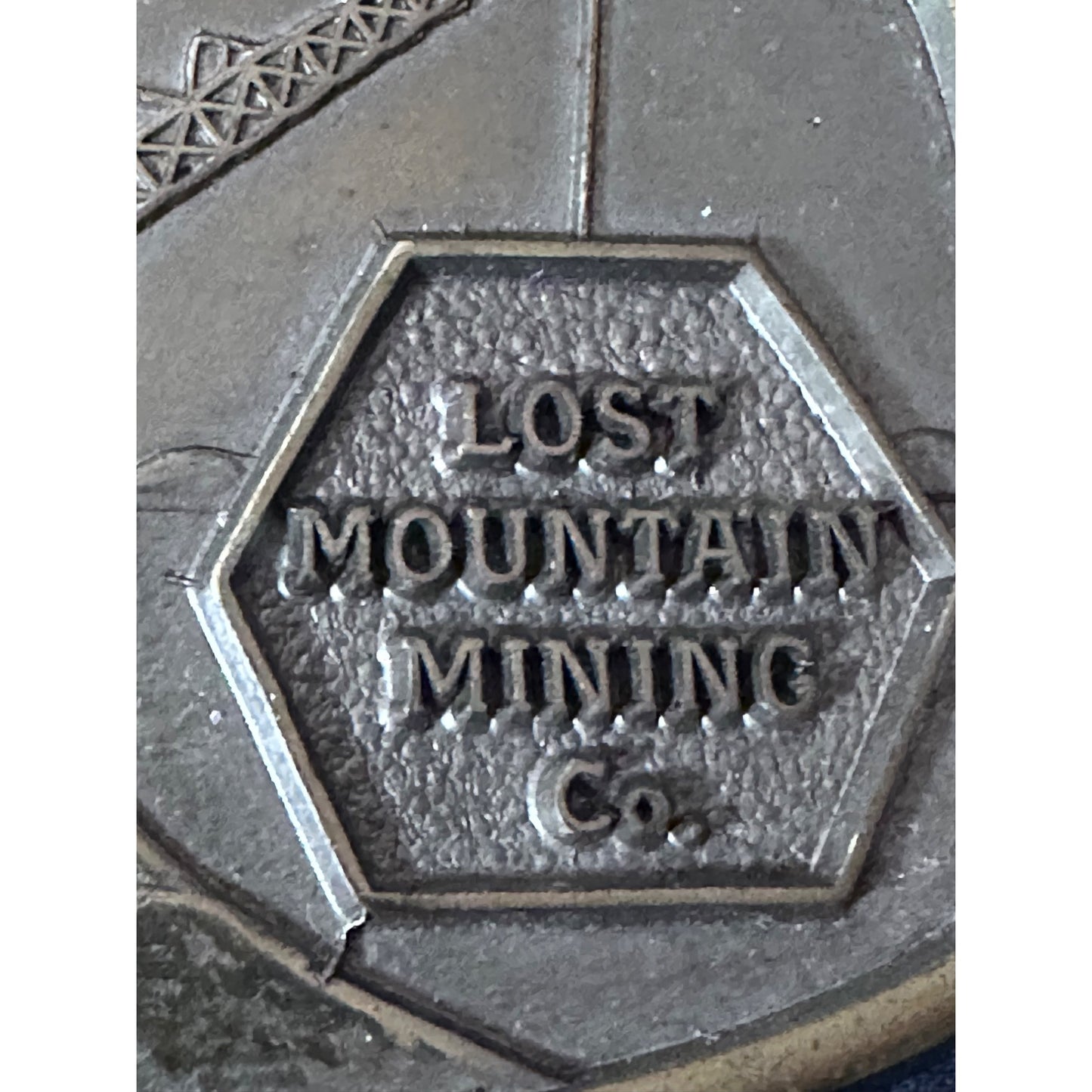 Lost Mountain Mining Co. Solid Brass Belt Buckle